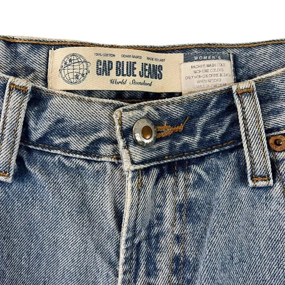 GAP Light Wash Jeans Vintage 90s Size 12 Tapered Mom Fit High Waist Rise Denim - Picture 10 of 11